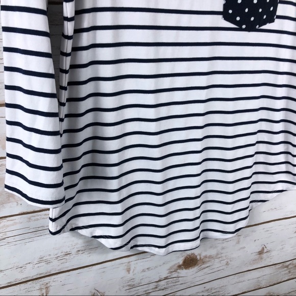 Anthropologie Lili’s Closet navy white stripe top - Picture 4 of 8